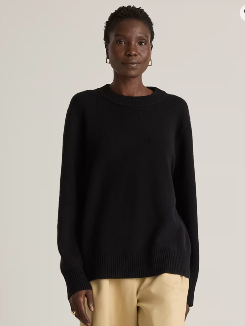 Quince Mongolian Cashmere Oversized Crewneck Sweater
